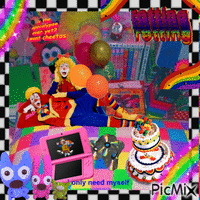 Clowncore Birthday to Me GIF animasi