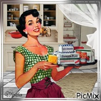 vintage kitchen - GIF animé gratuit