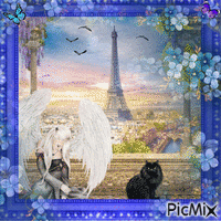 Girl in Paris GIF animé