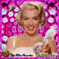 HD femme Marilyn 🌷🌻🌼🌸 - GIF animé gratuit