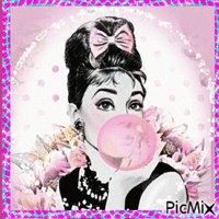 Rose et bulles - Free animated GIF