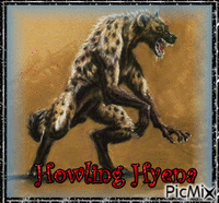 Howling Hyena - GIF animado grátis