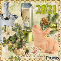 Happy New Year 2021 Gif Animado
