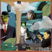 Phantasie about René Magritte - GIF animado grátis