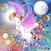 Have a miracle day (Pegasus) GIF animado