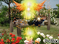 Devine Healing Angel The Golden Healer - GIF animé gratuit