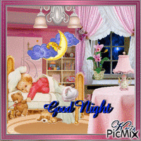 bonne nuit 🌹🌼 GIF animé