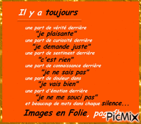 il y a toujours - Free animated GIF