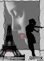 I love Paris... - Animovaný GIF zadarmo