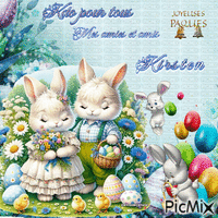 🐰Joyeuses fêtes de Pâques 🐰 - Безплатен анимиран GIF