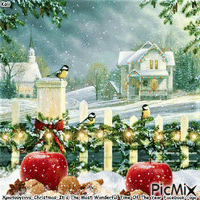 christmas  snow анимирани ГИФ