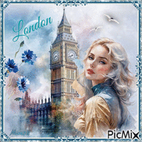 Londres en aquarelle - GIF animé gratuit