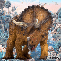 Triceratops - GIF animado gratis