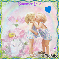 Summer Love. Little boy and girl