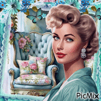 Vintage woman Animated GIF