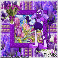 {♥}Tulips with Purple Spinel{♥} - GIF animado gratis