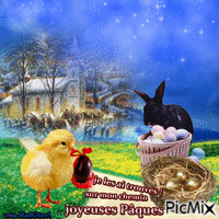 joyeuses Pâques..sur mon chemin animovaný GIF