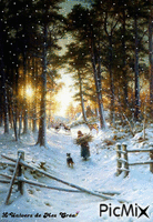 paysage hiver animovaný GIF