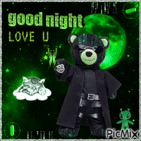 goodnight from matrix bear animovaný GIF