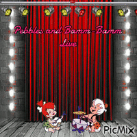 Pebbles and Bamm-Bamm Live geanimeerde GIF