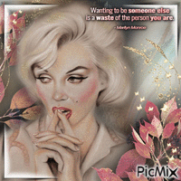 Marilyn Monroe Art GIF animado