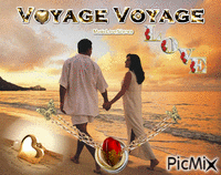 voyage voyage love - Gratis animeret GIF