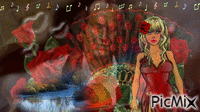Flamenco animovaný GIF