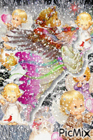 ANGELS IN ALL THEIR SPARKLES AND GLORY. - Безплатен анимиран GIF