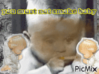 baby smoke - Animovaný GIF zadarmo