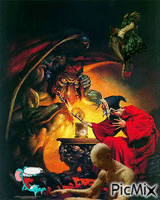 Dragon Wizard - Ingyenes animált GIF