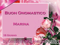 Auguri di Buon Onomastico Marina - 無料のアニメーション GIF