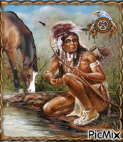 Native American #4 geanimeerde GIF