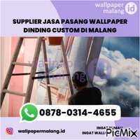 SUPPLIER JASA PASANG WALLPAPER DINDING CUSTOM DI MALANG - Бесплатный анимированный гифка