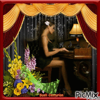 A Pianista - GIF animado grátis