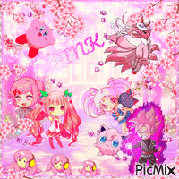 Pink anime - GIF animé gratuit