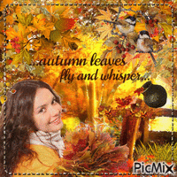 autumn leaves fly and whisper... - GIF animé gratuit