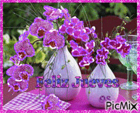 Orquídeas Moradas - GIF animado grátis