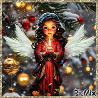 L'ange de Noël. - Free animated GIF