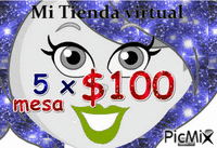 5 x $100 - Бесплатни анимирани ГИФ