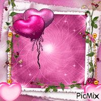 Les Balons roses - GIF animado gratis