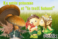 la petite princesse et le troll bavant - Free animated GIF