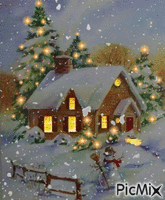 Christmas scene - Bezmaksas animēts GIF