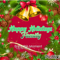 Happy Holidays Family geanimeerde GIF