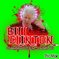 bill clinton emo character shrine button animovaný GIF