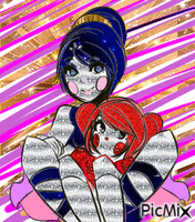 baby and ballora friends glitter - Free animated GIF