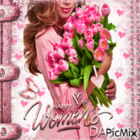 Happy Womens Day. 8. March. Animated GIF