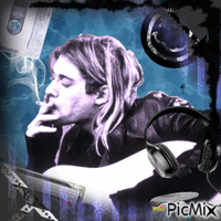 Kurt Cobain Tribute geanimeerde GIF