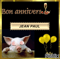 Bon anniversaire Jean Paul - GIF animé gratuit