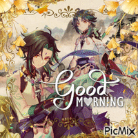 Xiao Good morning - Gratis animeret GIF