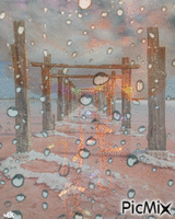 Water and lights анимиран GIF